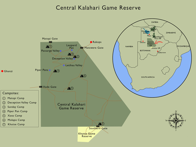 Kalahari Central Map