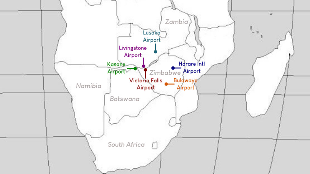 Victoria Falls Airport Map