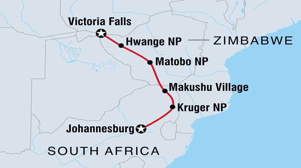 Victoria Falls Map