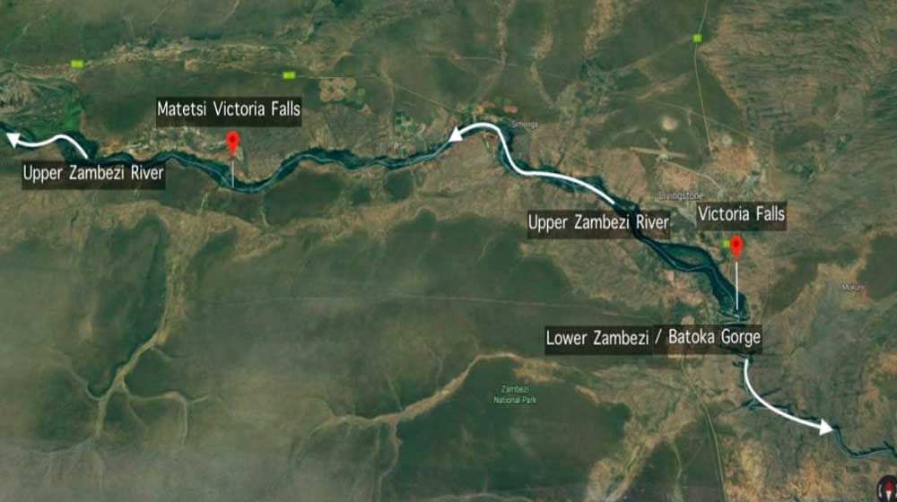 Victoria Falls Map Location