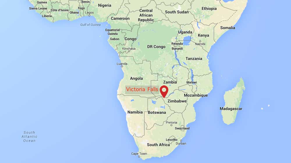 Victoria Falls Africa Map