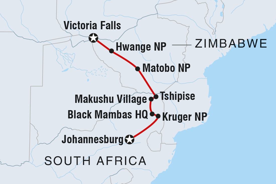 Victoria Falls To Johannesburg
